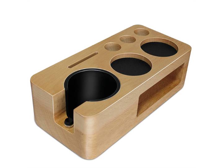 Support de doseur de café en bois 51/54/58mm, support de presseur pour écran de rondelle à expresso, Station de bourrage, levier de Distribution, outil tapis de doseur