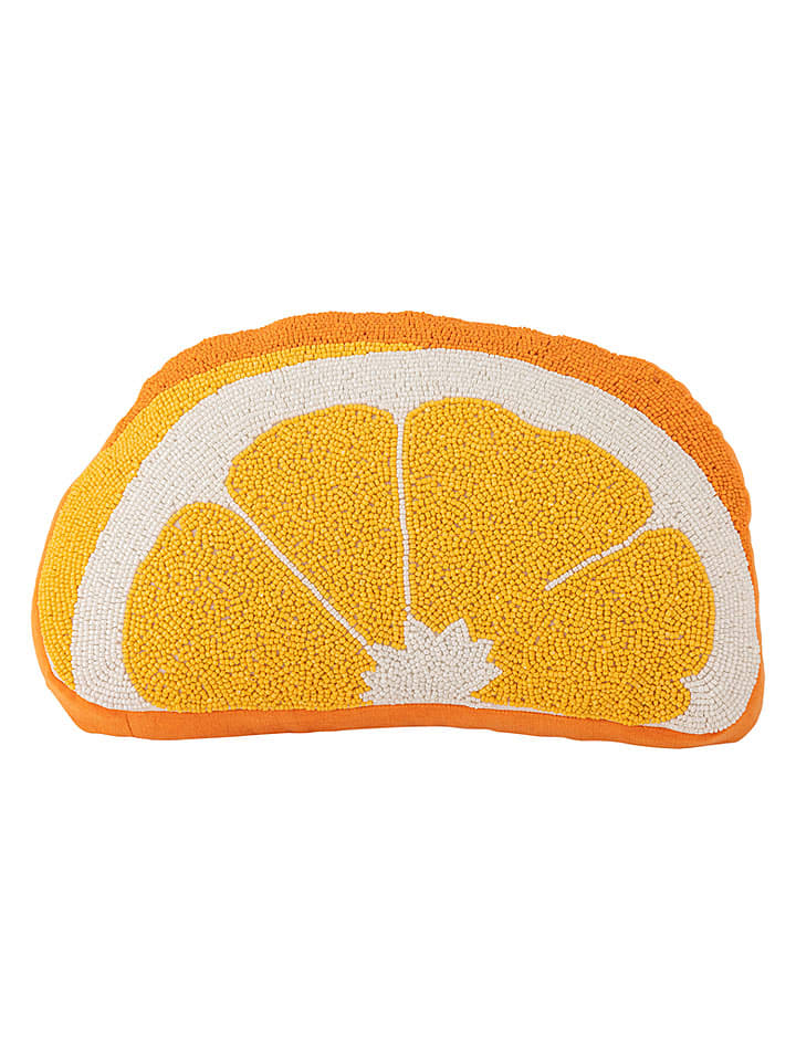 Bloomingville Kissen "Navelina" in Gelb/ Orange - (L)38 x (B)23 cm - onesize