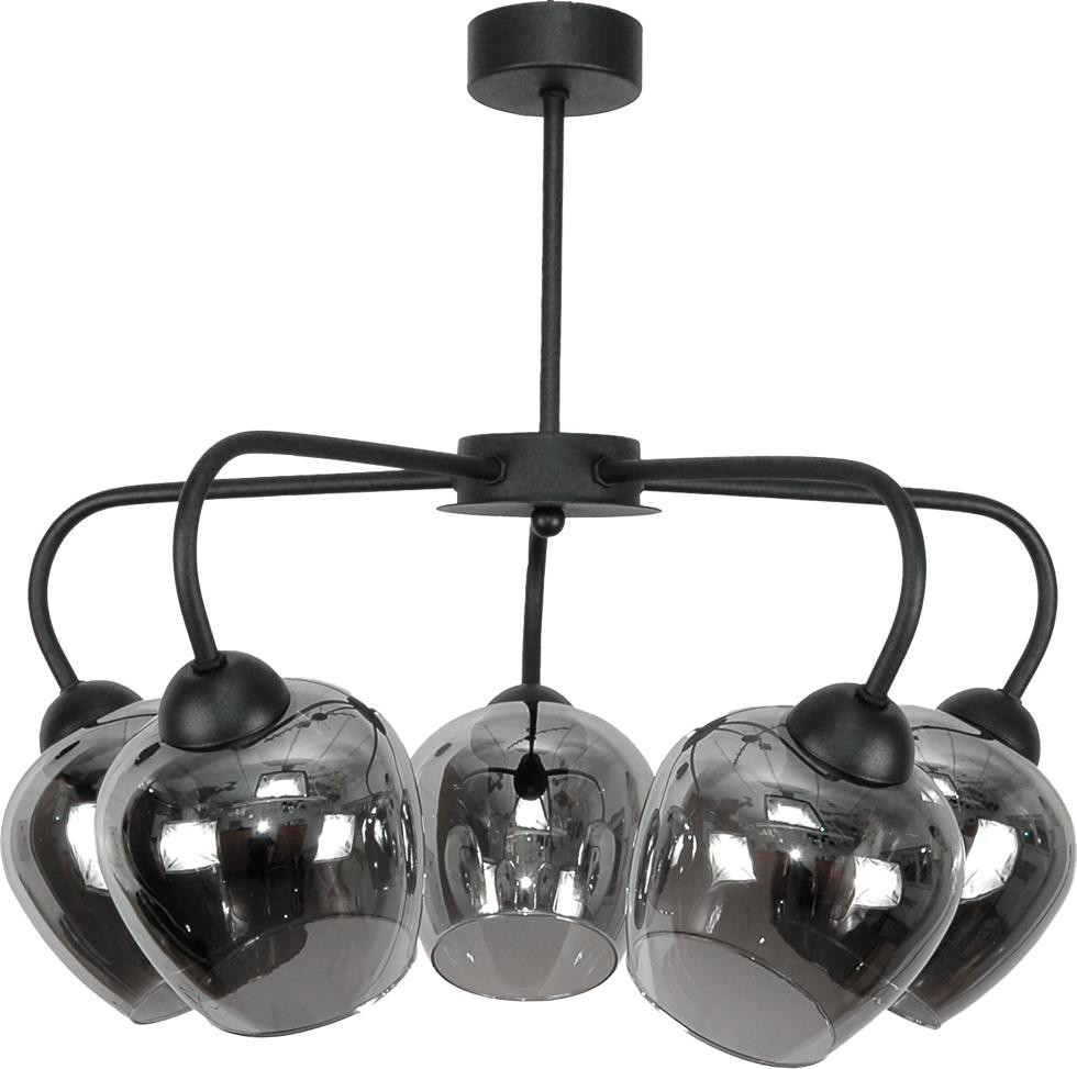 Edylit Hanglamp Horace model 15-170 met zwart glas in kleur grafiet