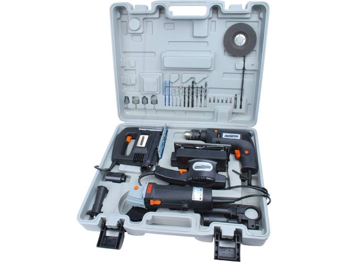 BRÜDER MANNESMANN Jeu d'outils électriques 4 pièces en coffret