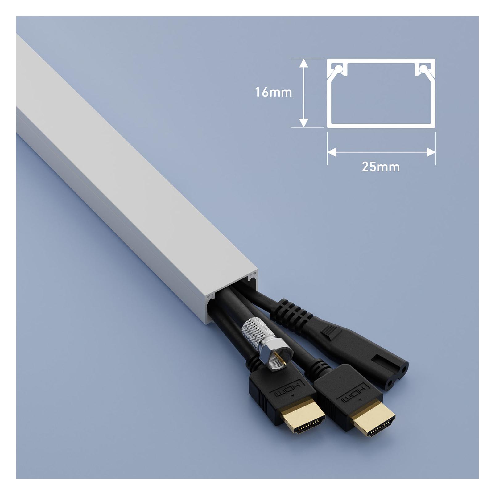 Samsonite D-LINE Trunking 25x16 Square 2.0m White (Kabelkanal, 200 cm) (DLFSA2W/2)