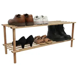 Relaxdays Schuhregal aus Bambus Hellbraun