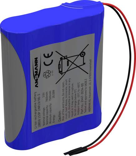 Ansmann 1S3P Akkupack 3x 18650 Kabel Li-Ion 3.6V 7800mAh Akkupack 3x Li-Ion 3.6V 7800 mAh