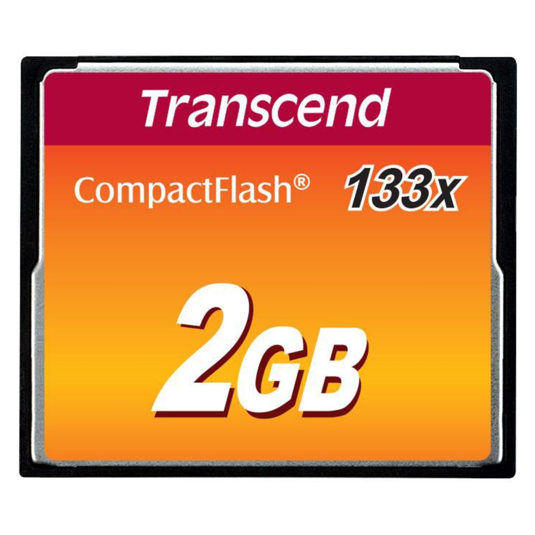 Transcend Compact Flash Card 2GB MLC (2 GB, CF) (TS2GCF133)