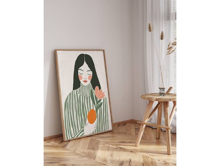 Kunstdruck Fruit & Cheeks Abdeckung: Acrylglas Rahmen: Buche, lackiert Multicolor 63 x 83cm