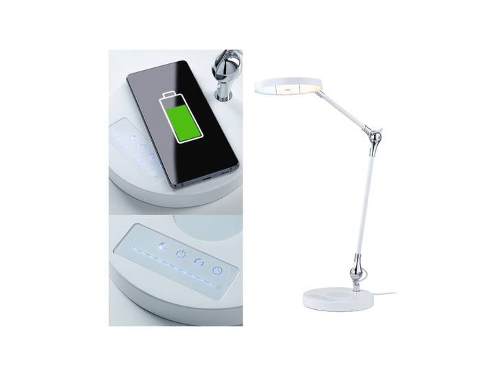 Numis Qi Tischleuchte w/Qi Wireless Charging Weiß - Paulmann - Arbeitszimmer / Büro - Modern - Metall - Einflammig
