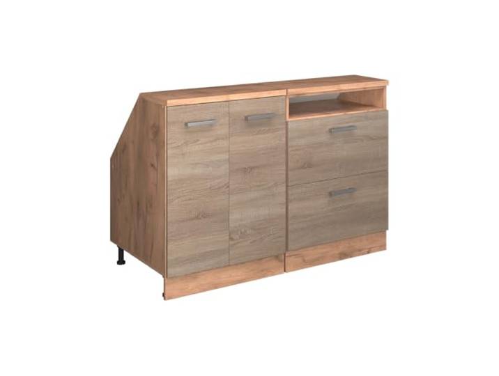 Vicco Küchenschrank für Dachschrägen R-Line, Sonoma, 120 cm
