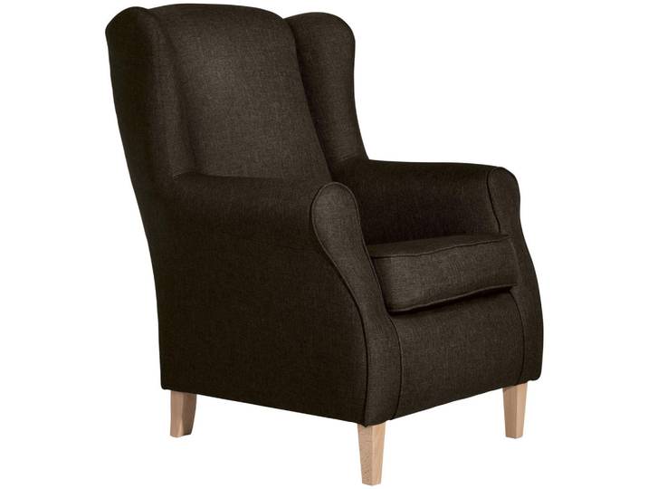 Max Winzer Ohrensessel, Braun, Holz, Buche, 77x103x86 cm, Goldenes M, Made in Europe, Wohnzimmer, Sessel, Sessel