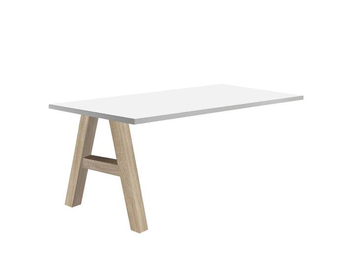 Schreibtisch-Ansatz I 120cm Weiß/Eiche Sonoma Dekor/Weiß