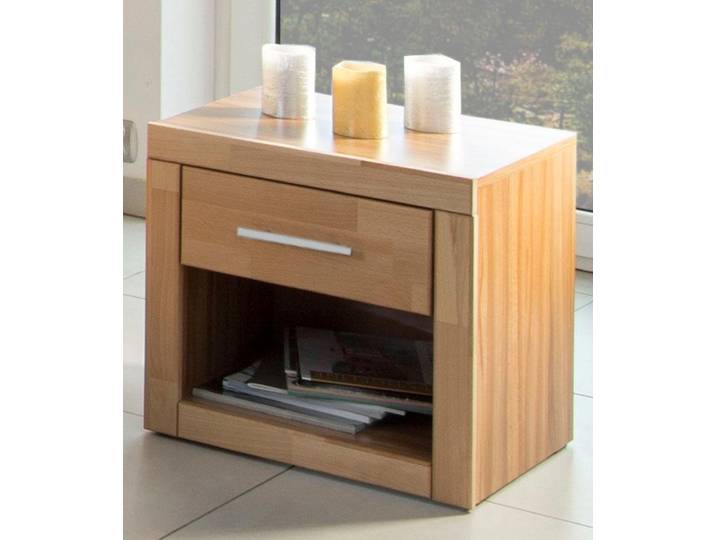 Nachtkonsole GOODPRODUCT Triest , beige (kernbuche), B:45cm H:45cm T:42cm, Sideboards, Nachtkonsole, 1 mit Schublade, Breite 45 cm