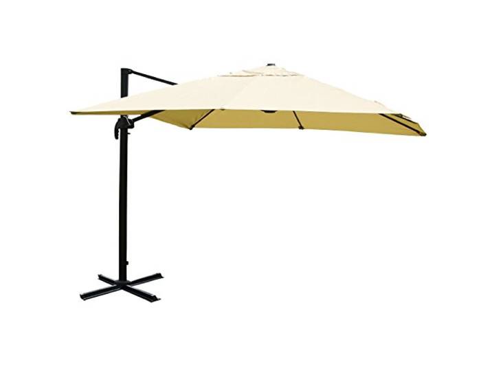 Mendler Gastronomie-Ampelschirm HWC-A96 3x4m Polyester/Alu - creme