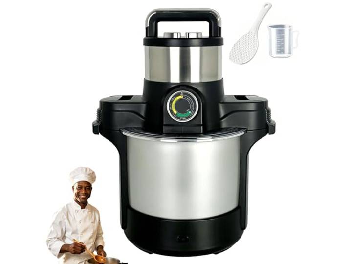 YXFAZPP Küchenmaschine „Swallow Maker“, 6-Liter-Maschine zum Stampfen von Yamswurzeln für afrikanische Gerichte, Fufu-Maschine aus Edelstahl für 5–6 Personen