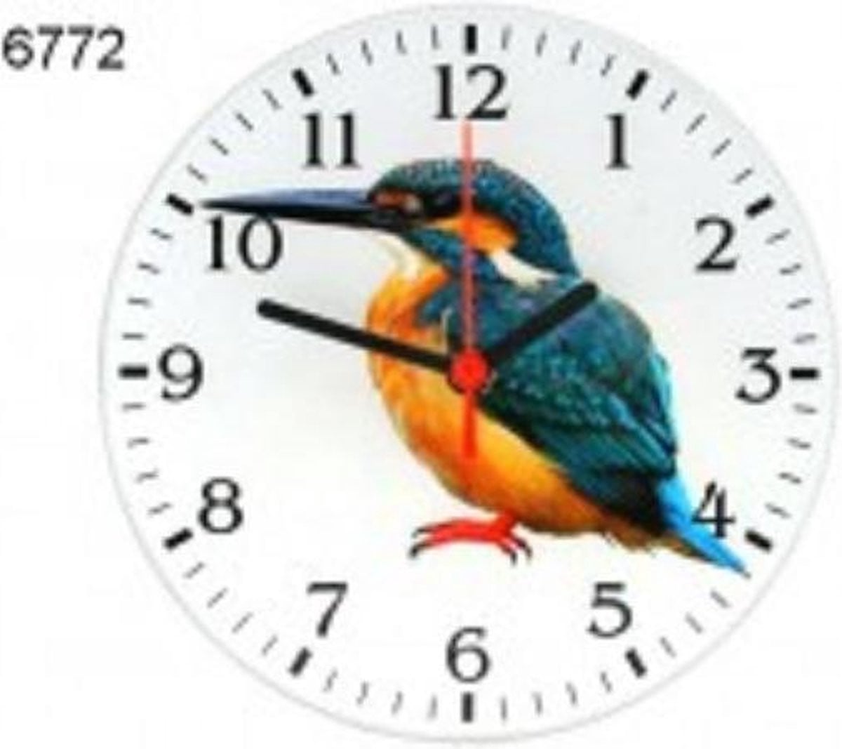 Geharo Analoge Wandklok IJsvogel