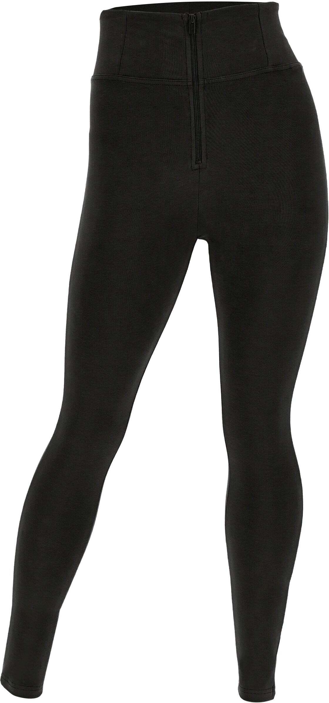 Leggings FREDDY "Leggings WRUP1HC001NS", Damen, Gr. S, EURO, schwarz, Obermaterial: 81% Baumwolle CO. 19% Elasthan EL., Hosen Leggings schwarz S, EURO