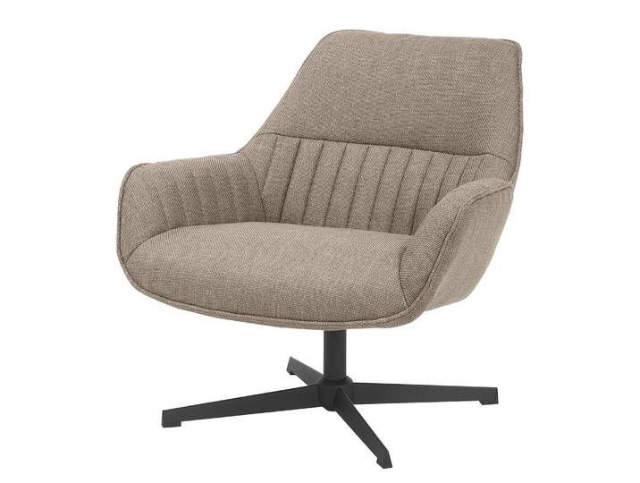 Loungesessel TSOUL Grau/Grau Webstoff 77 x 81 x 83cm