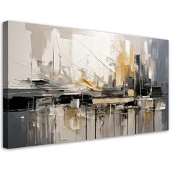 LEINWANDBILD Abstrakte Komposition Urbanistik 80x40cm