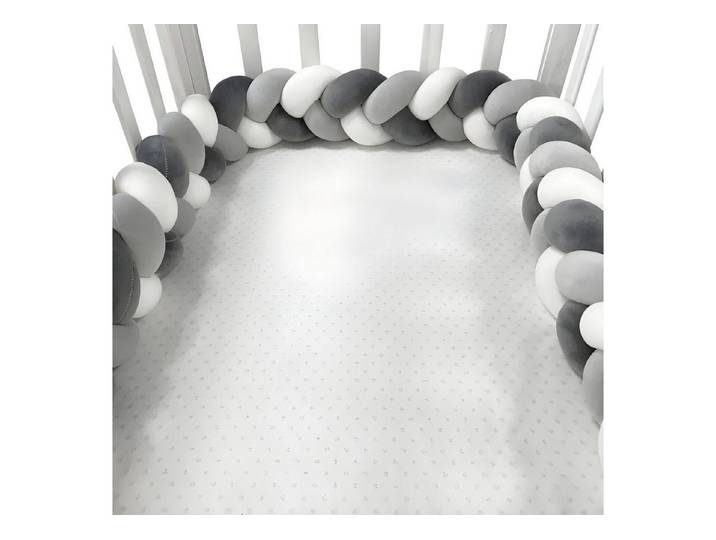 Norvéa Home Nestchenschlange Bettschlange geflochten, Baby Nest, Bettumrandung Baby Bett, 2m, Babynest engmaschig geflochten, Nestchenschlange für Ihr Babybett
