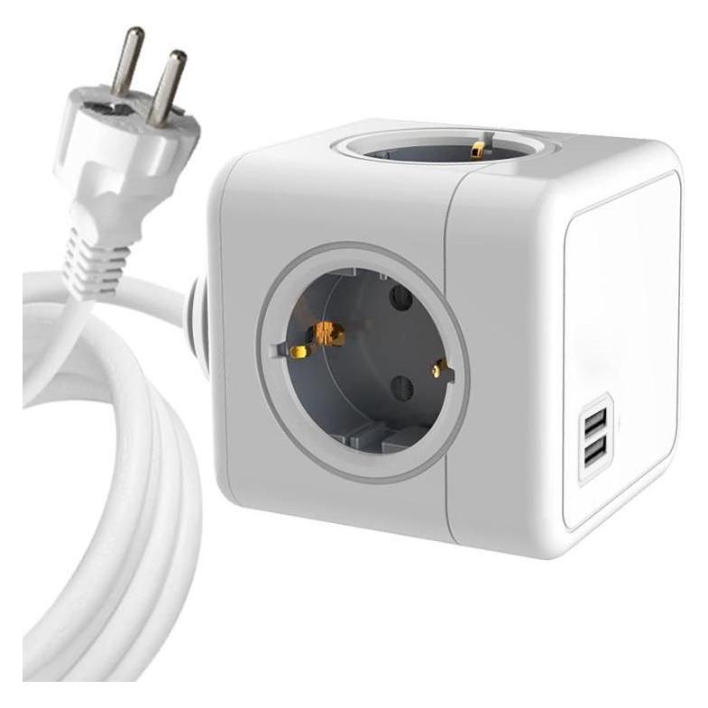 ProXtend 4-way Schuko Power Cube 1.4M White (4x, CEE 7/3, 1.40 m) (F4-CUBE2-014)