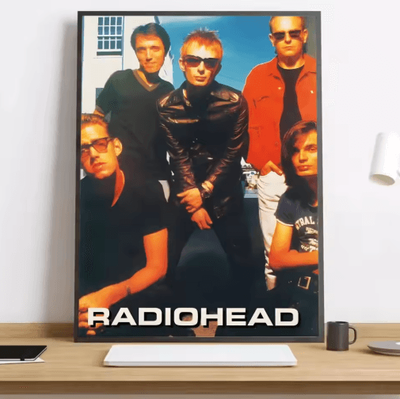Inspire Picks Radiohead Rainbow Canvas Poster HD Music Band Wall Art For Modern Spaces black8 21x30cmframeless
