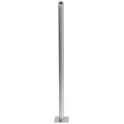 TabLines TBS002E Tablet Bodenständer zum Festschrauben, Edelstahl, Tablet Halterung, Silber