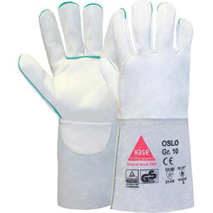 Hase Schweißerhandschuhe Oslo, Rindspalt- u. Rindnarbenleder, lange Stulpe, Gr. 9