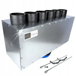Lüftungsverteiler Verteilerkasten 6x75 Ø160 Wohnraumlüftung Luftverteiler E-KRT-6x75/160-OC