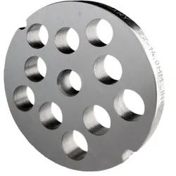 WOLFCUT - Fleischwolfscheibe mit 2 Nuten mit 14,0mm Bohrung kompatibel mit allen gängigen Fleischwolf Marken Größe 22