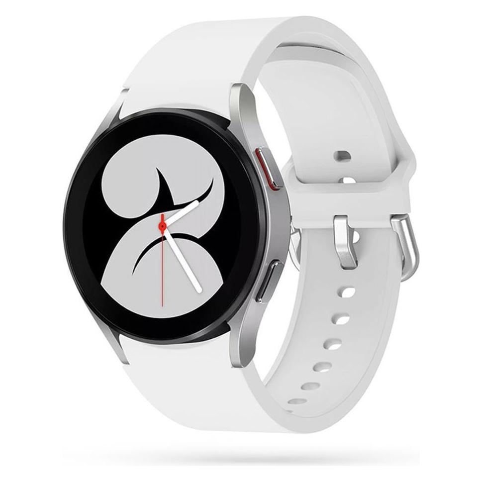 Tech-Protect Smartwatch Samsung Galaxy Watch 4 Armband, weisse Farbe (TPU guma) (THP605WHT)