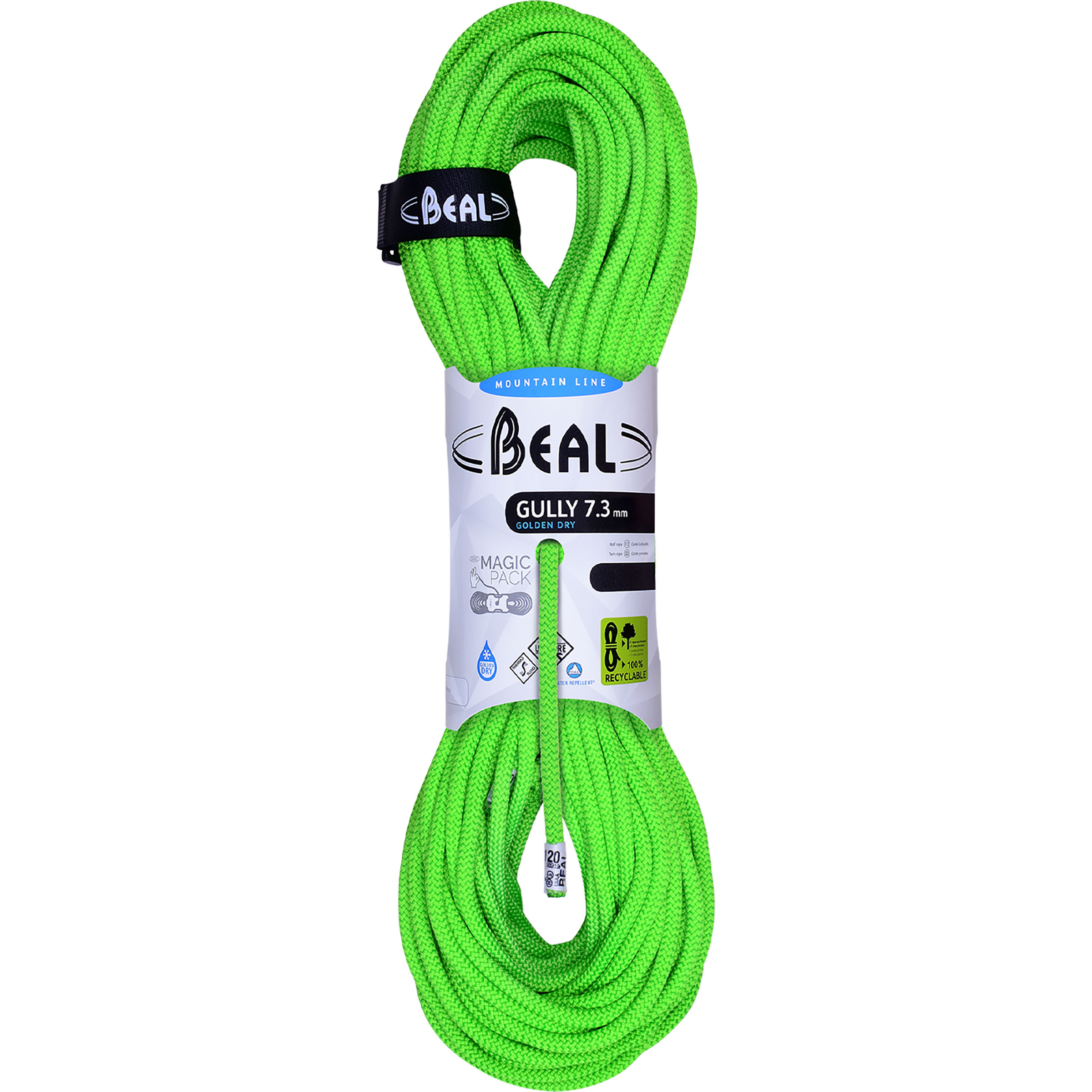 Beal Gully Unicore 7,3mm Halbseil 2er Pack Kletterseile Größe 50M Alpinklettern | Eisklettern | Hochtour