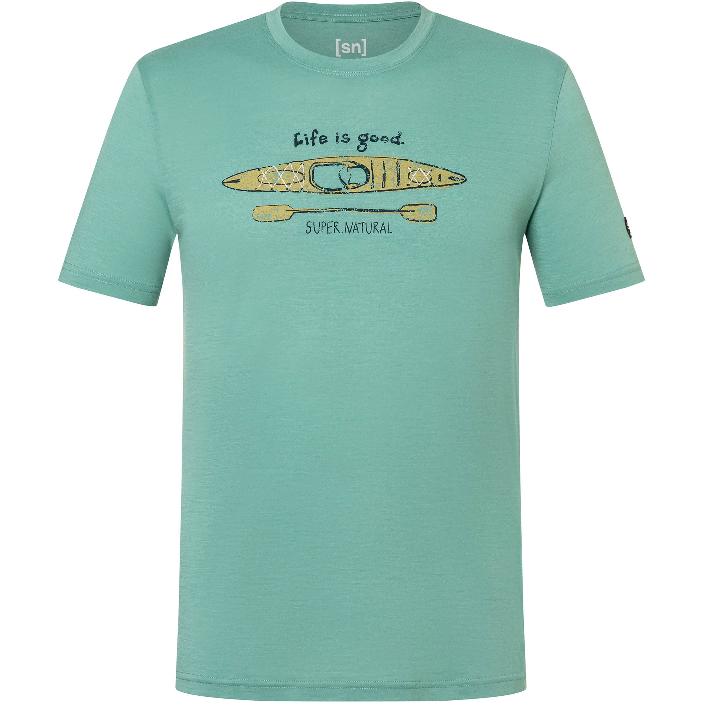 Super.Natural River Pleasure Herren T-Shirts tuerkis Größe L Lifestyle Hautfreundlich Merinowolle
