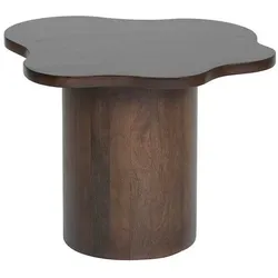 Couchtisch Massivholztisch in Walnussfarben und organischer Form