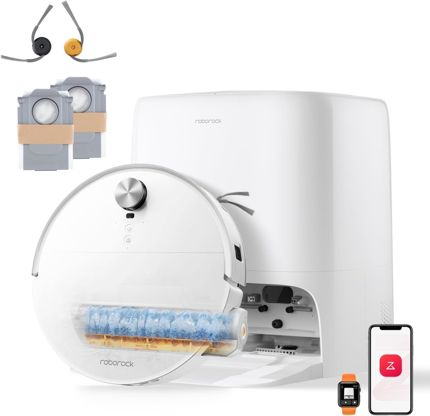 Roborock Qrevo Edge 2 Flow Saugroboter mit Wischwalze, 35.000 Pa Saugkraft, Selbstreinigung mit Wasserdruck, Dual Anti-Tangle, 8,98 cm ultraflach