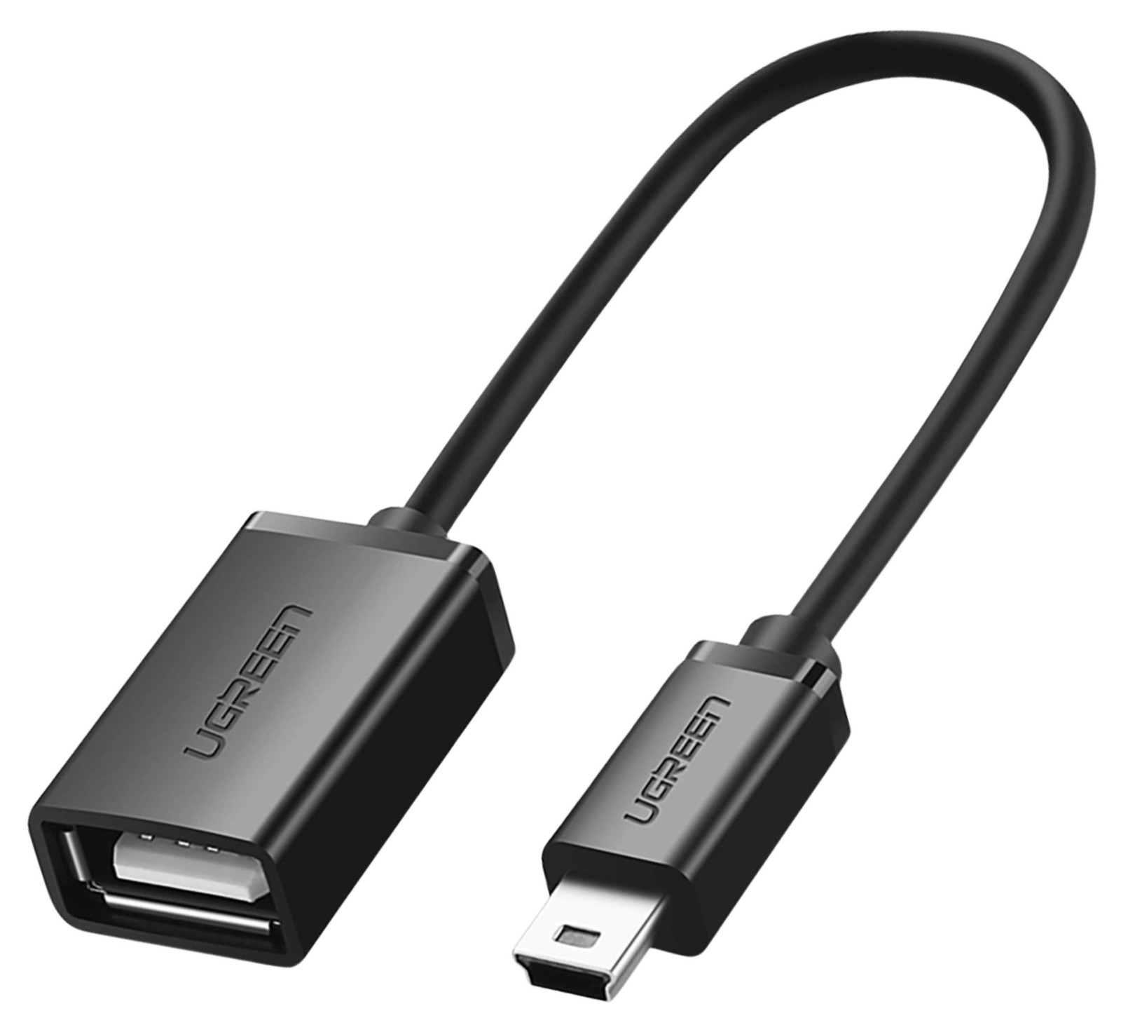 Ugreen Mini-USB B naar USB A kabel, 0,1 meter, zwart
