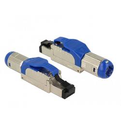 Delock 86487 RJ45 Stecker feldkonfektionierbar Cat.8.1 Metall 86487 Blau, Silber 1 St.