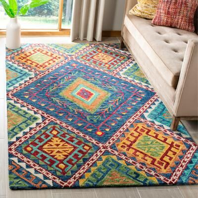 SAFAVIEH Handmade Aspen Kira Boho Tribal Wool Rug
