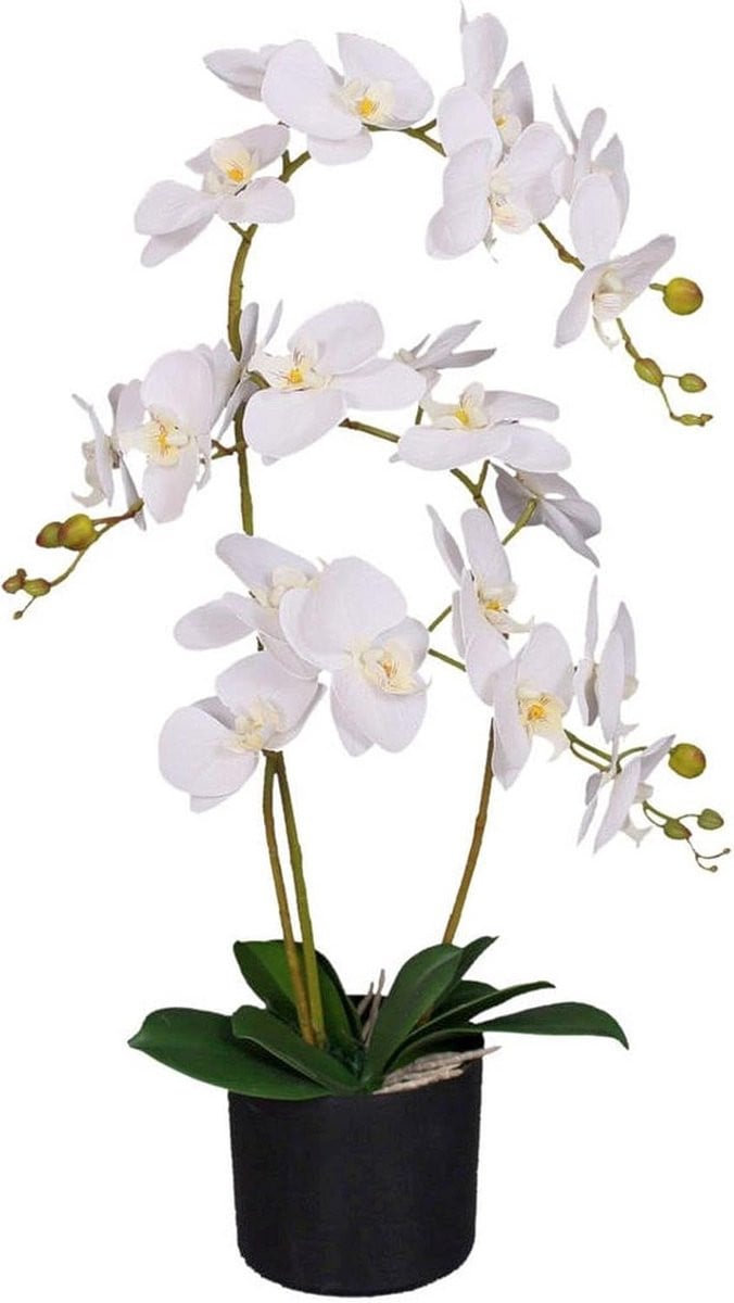 Realistische kunstmatige orchidee in pot met zijden bloemen voor volwassenen