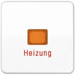 Wippe mit Lichtaustrittsfenster u. Aufschrift "Heizung" (alpinweiß)