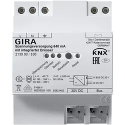 Gira Spannungsversorgung 640 mA mit Drossel, für Gira One und KNX, 213000