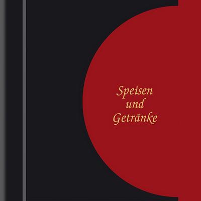 Adina Speisekarte Menümappe A4 schwarz / rot