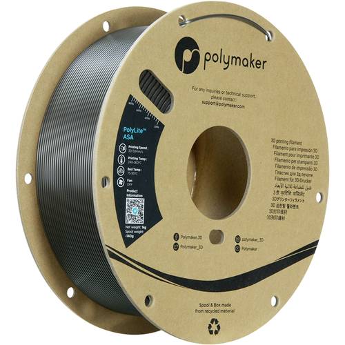 Polymaker PF01046 Dark Gray Green Filament ASA witterungsbeständig, hitzebeständig, UV-beständig 1.75mm 1000g Grau 1St.