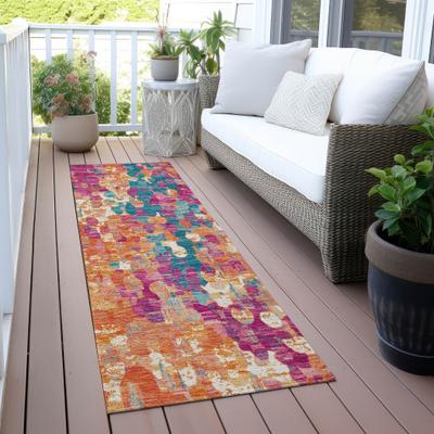 Addison Rugs Machine Washable Indoor/Outdoor Abstract Artistry Chantille Rug