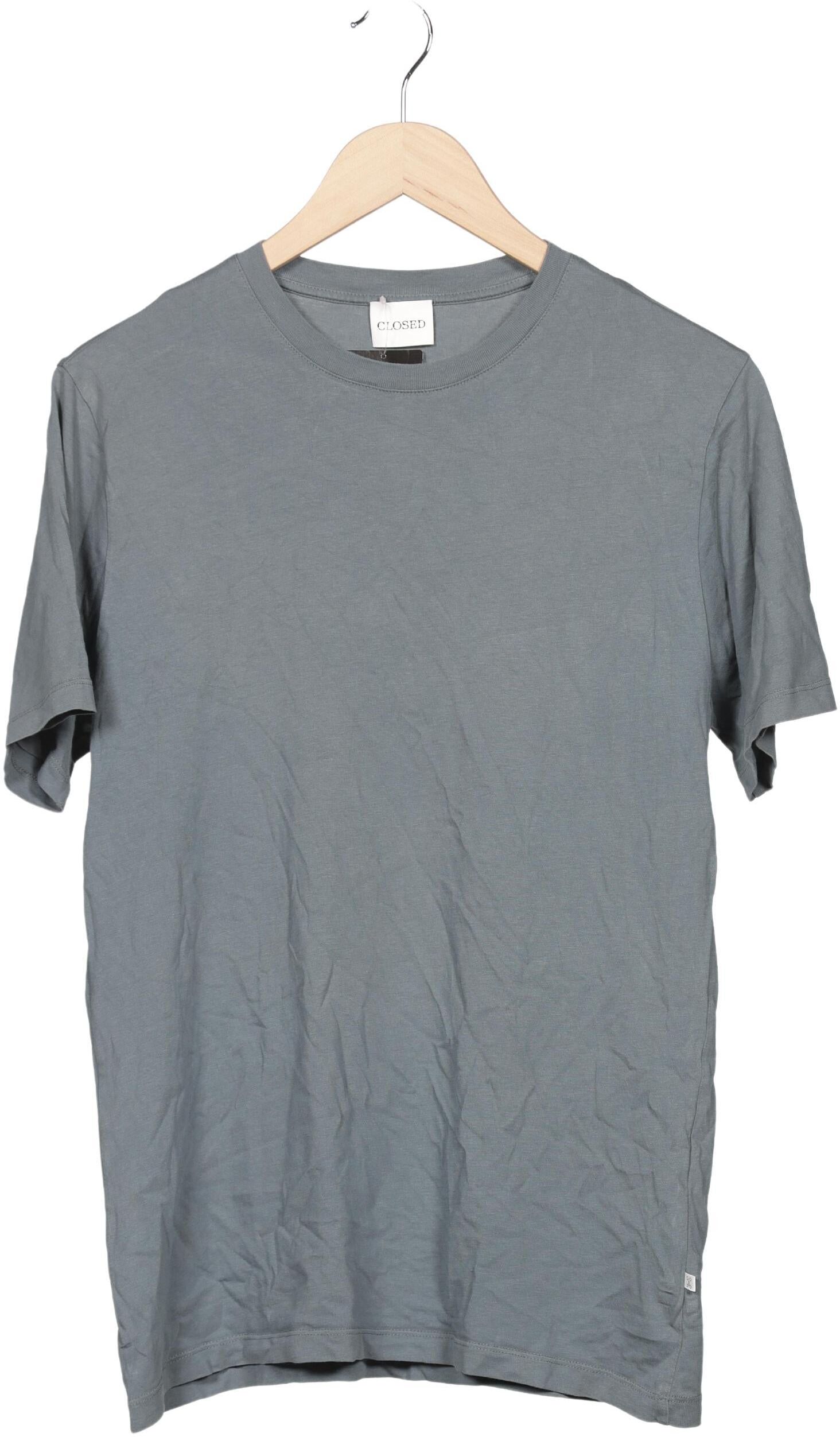 Closed Herren T-Shirt, Grau, Gr. M, Baumwolle - Second Hand