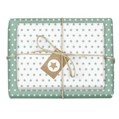 Geschenkpapier-Set Sterne (mint-grün, weiß), Sonstige von , Dabelino