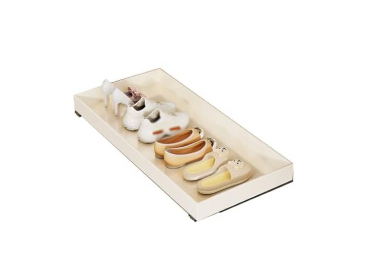 YDHFCD Unterschrank Schublade Federnd Ausziehbar Ohne Griff Federnd Ausziehen, Fußöffnung, Ordnung, Unter Schrank, Einfach Aufbau(White,66x31x5cm)
