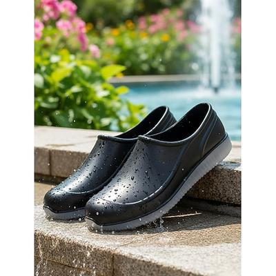 Gelbe, wasserdichte Gartenclogs für Damen – leichte Slipper zum Hineinschlüpfen für Gartenarbeit, Arbeiten im Freien, den Garten, Strand und Regentage