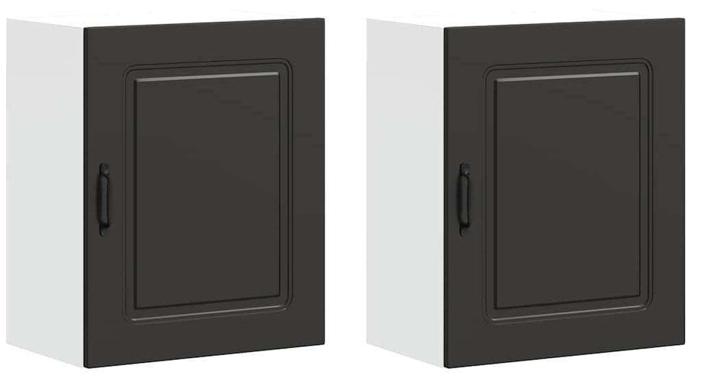 Syfax Keuken Wandkasten Kalmar Zwart Geengineerd Hout