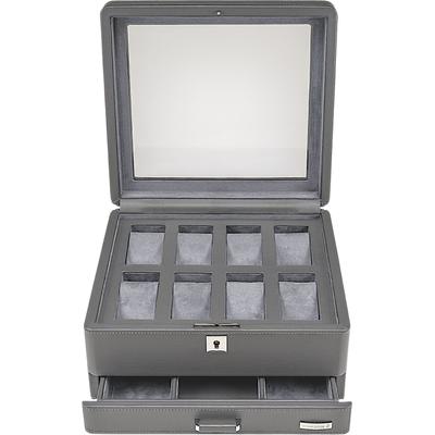 Uhrenbox WINDROSE "Tempora, 804021.07", grau, Aufbewahrungsboxen, Damen, Kunstleder, Aufbewahrung, Uhrenkasten, Ø max.40mm, Armbanduhr, Geschenkidee