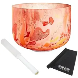 Meinl Sonic Energy Kristall-Klangschale MCSB10-D Sakral-Chakra mit Reiber (Klangschale), Perkussion, Orange