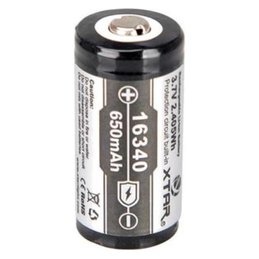 Xtar LI-ION - 3.6 V - 650 mAh - 16340 (16340, 650 mAh) (ICR16340-06)