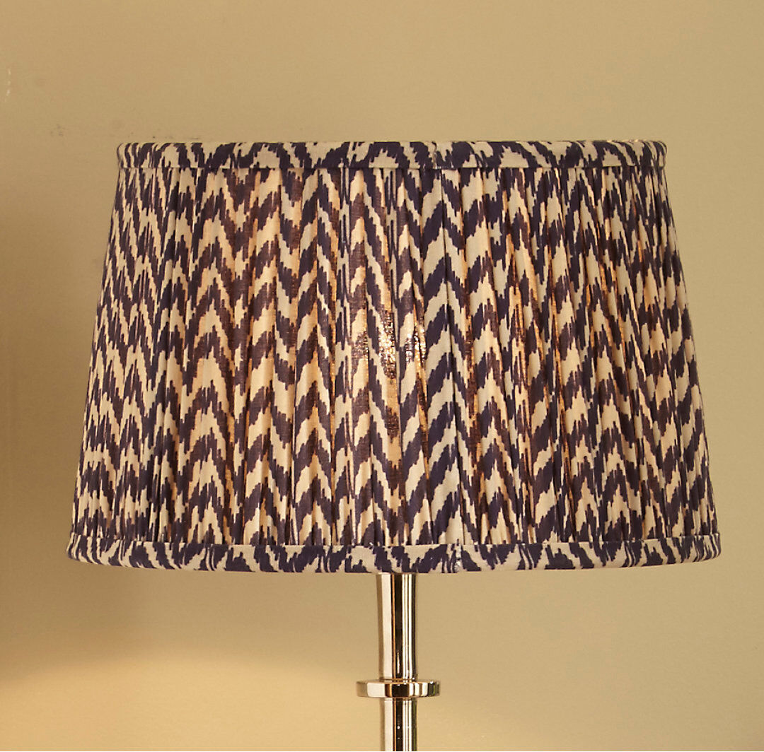 Bloomsbury Market Mio Cotton Empire Lamp Shade ( Uno ) Blue 19cm H x 30cm W x 30cm D